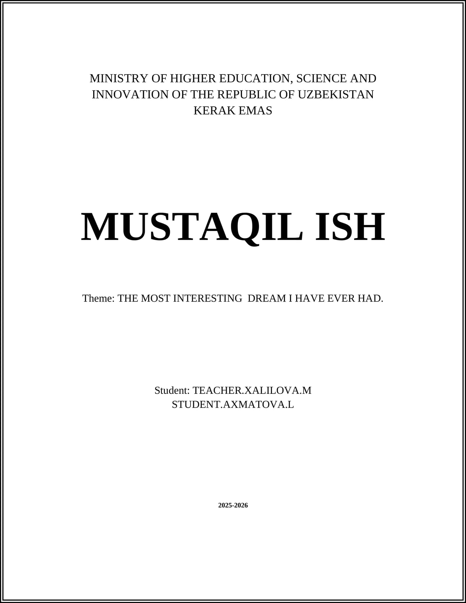 KERAK EMAS MUSTAQIL ISH 1