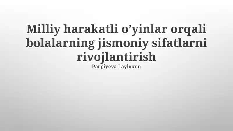 Bolalarning jismoniy rivojlanishi 1