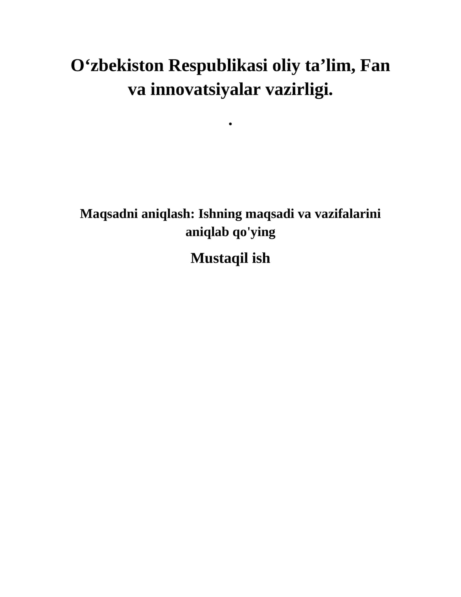 Pedagogik faoliyatni loyihalashtirish 1