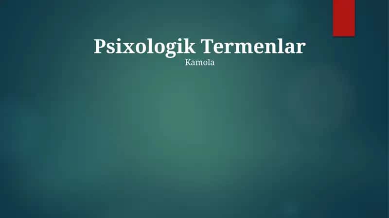 Psixologik Termenlar 1