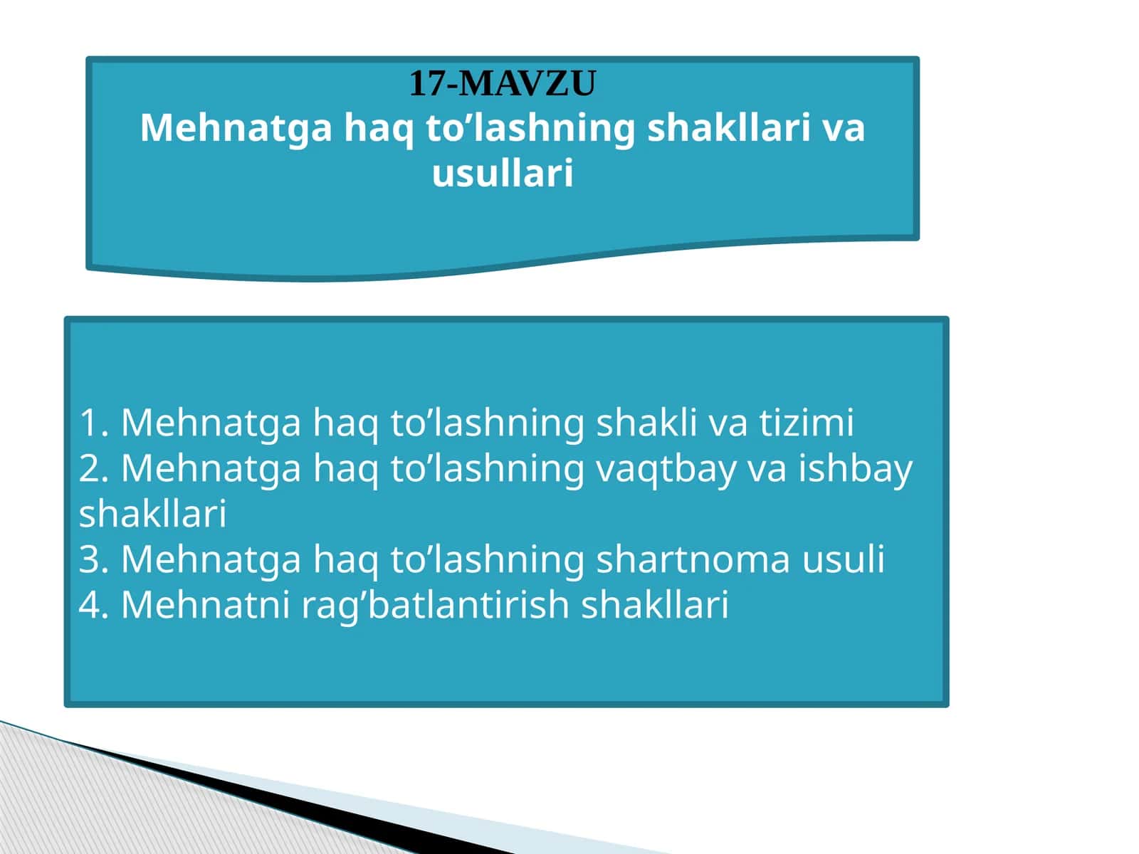 Mеhnаtgа hаq to’lаshning shаkllari va usullаri 1