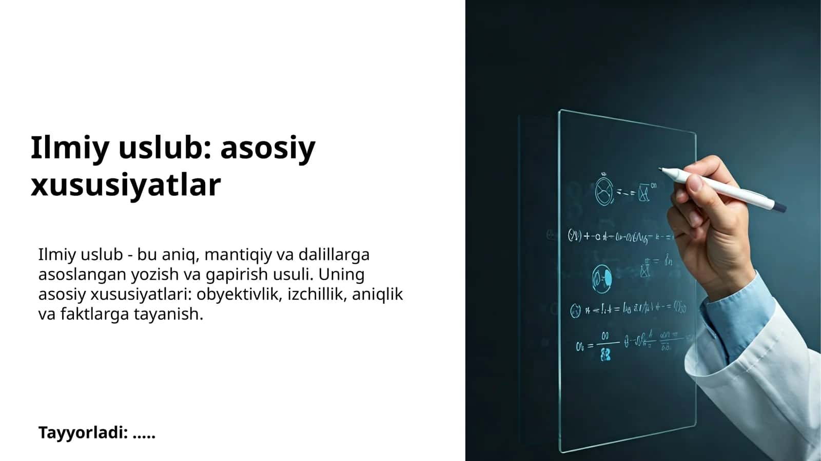 Ilmiy uslub: asosiy xususiyatlar 1