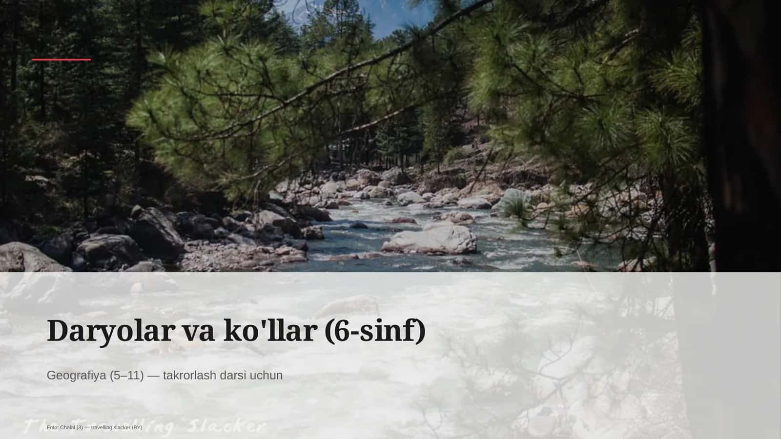 Daryolar va ko'llar (6-sinf) 1