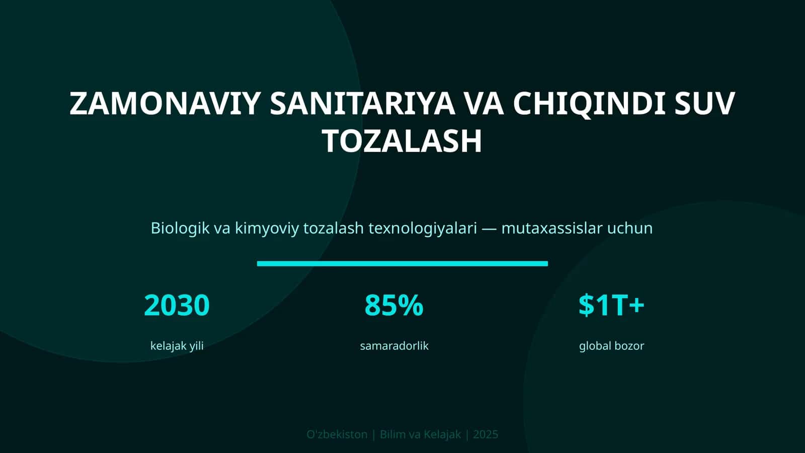 Zamonaviy Sanitariya va Chiqindi Suv Tozalash 1