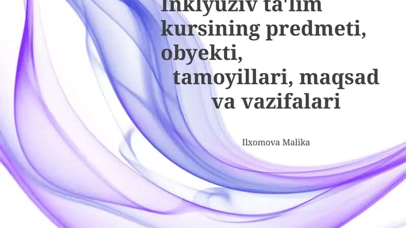 Inklyuziv Ta'lim Kursi 1