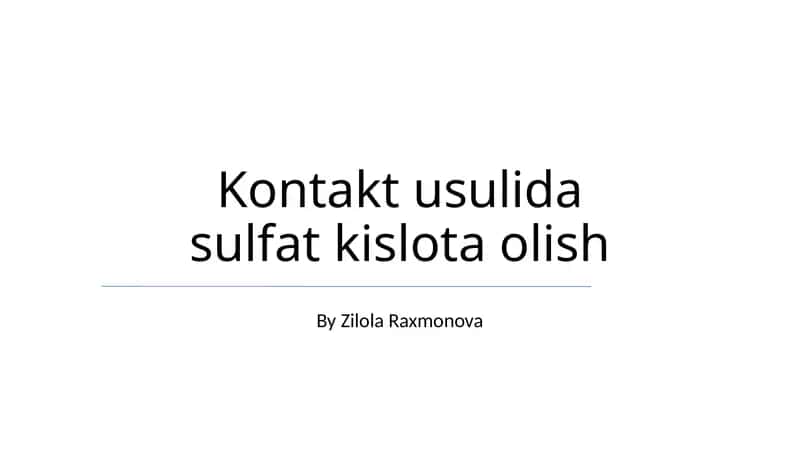 Nam Havzalik Kislota Jarayoni 1