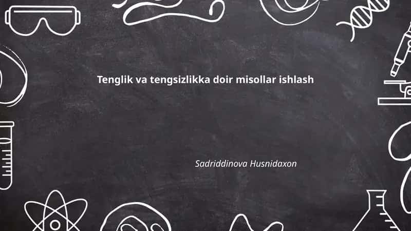 Chiziqli tenglamalarni yechish misollari 1