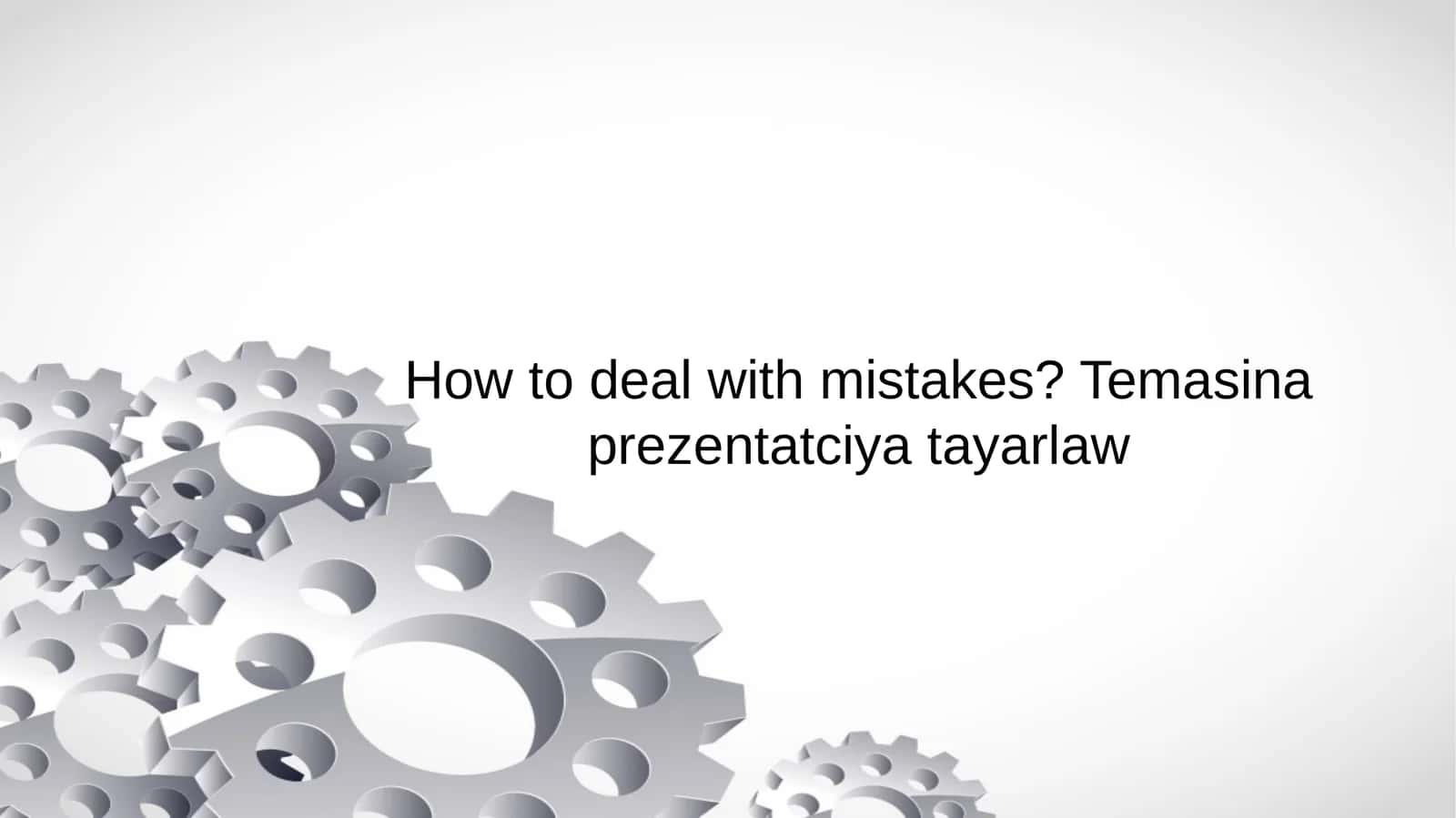 How to deal with mistakes 1