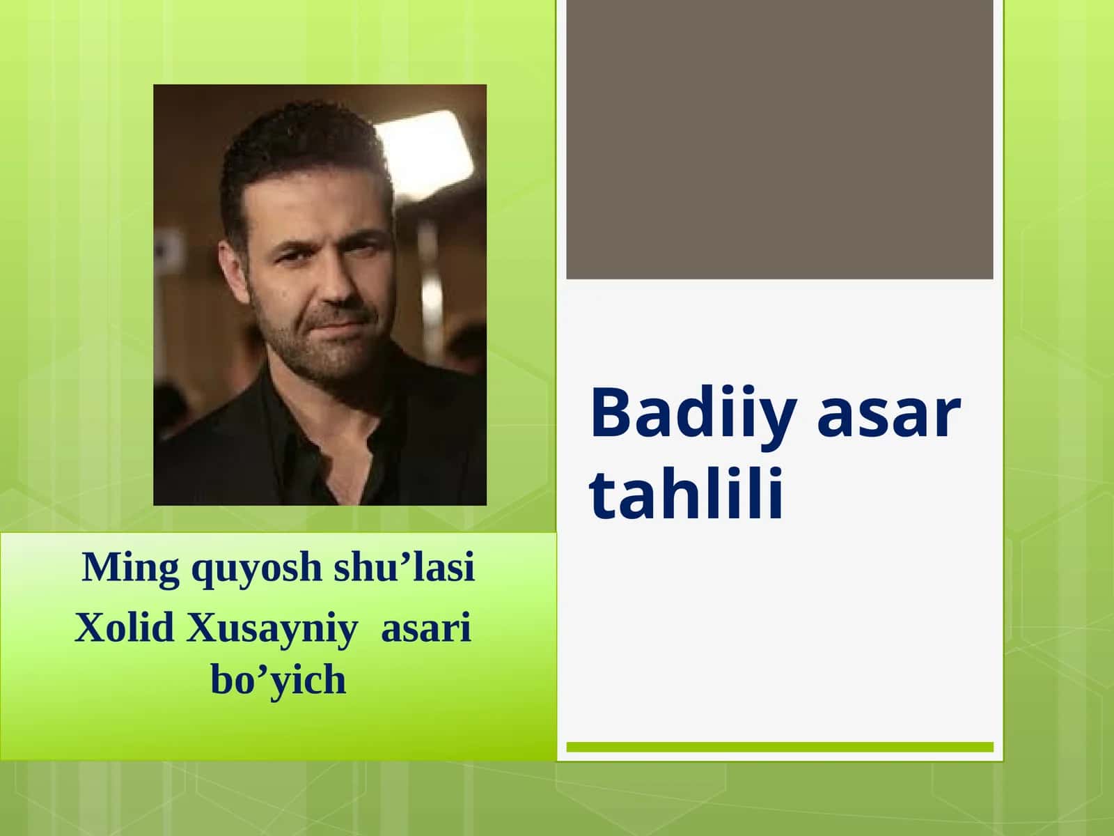 Badiiy asar tahlili 1