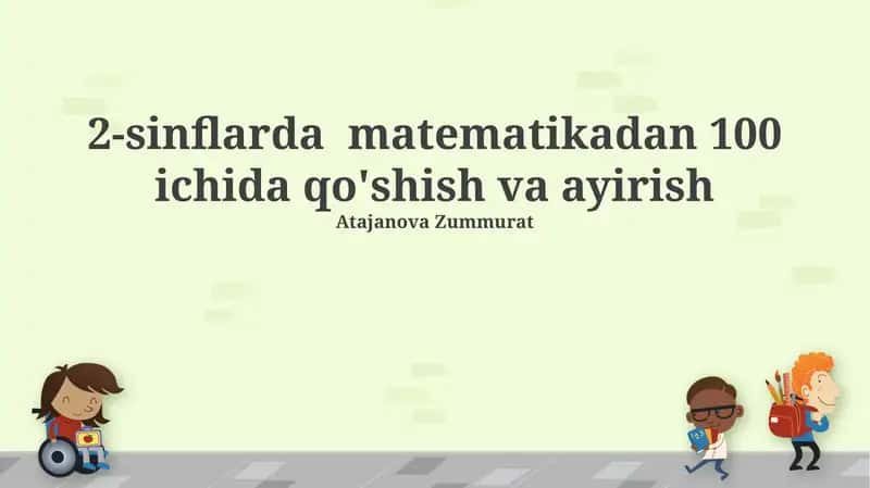 O'nlik Sistema Ichida Hisoblash 1