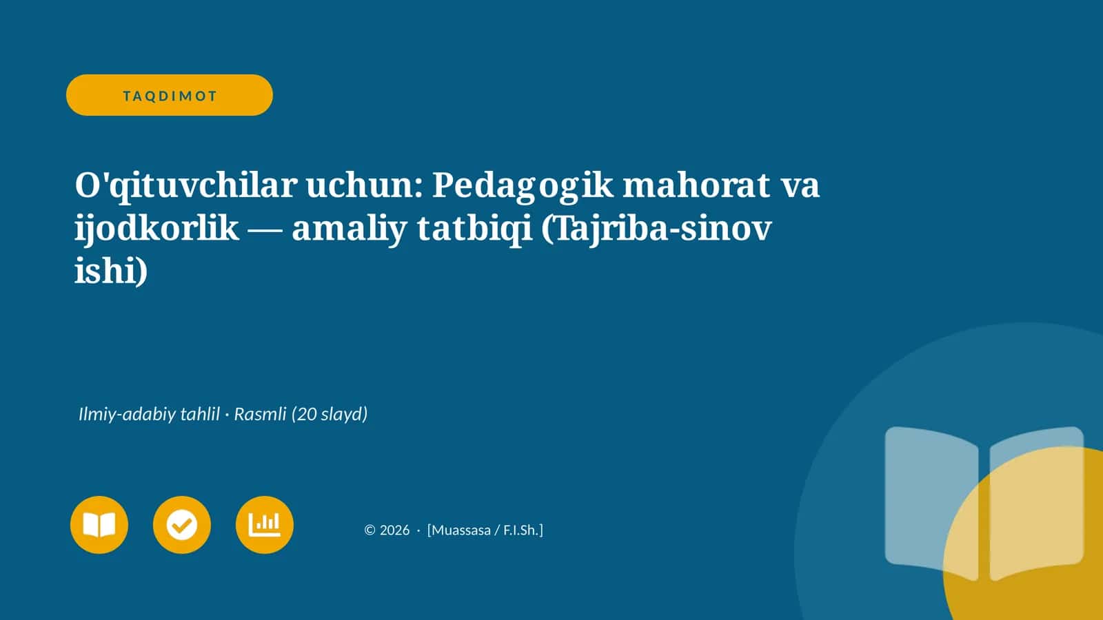 Pedagogik mahorat va ijodkorlik 1