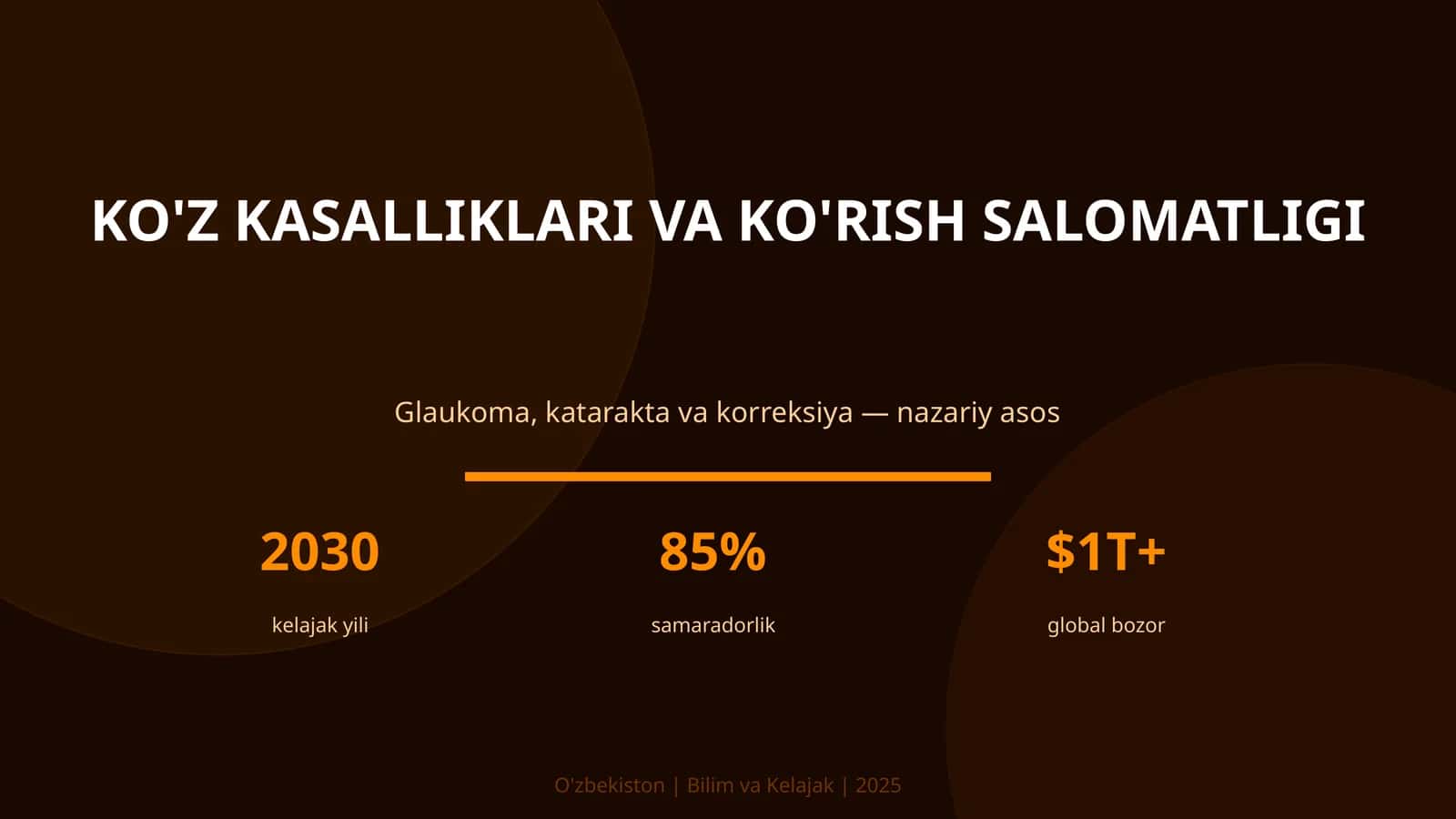 KO'Z KASALLIKLARI VA KO'RISH SALOMATLIGI 1