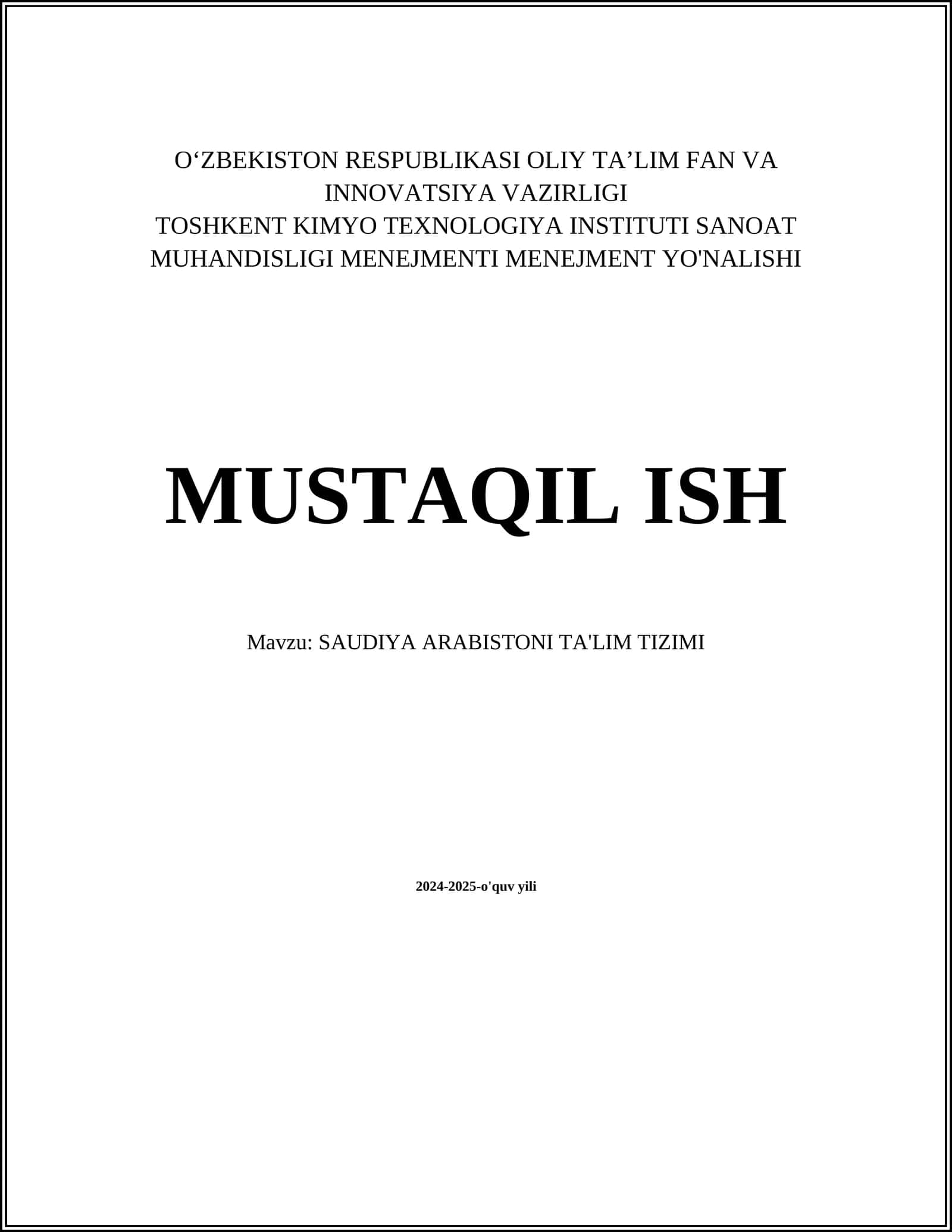 SAUDIYA ARABISTONI TA'LIM TIZIMI 1