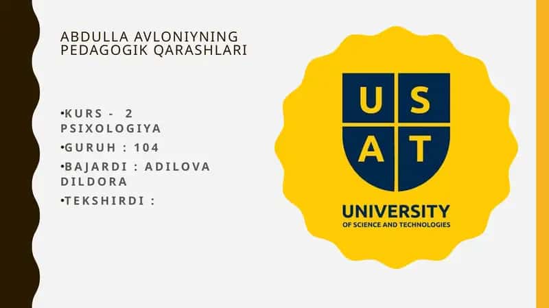 Abdulla avloniyning pedagogik qarashlari 1