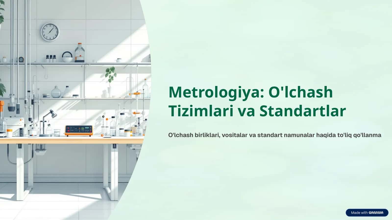 Metrologiya: O'lchash Tizimlari va Standartlar 1