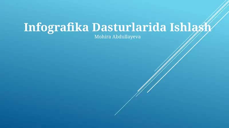 Infografika Dasturlarida Ishlash 1