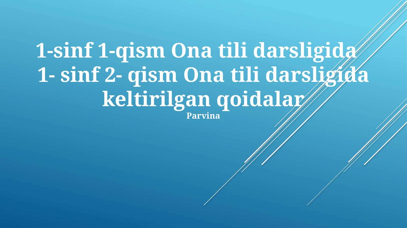 1-sinf 1-qism Ona tili darsligida 1