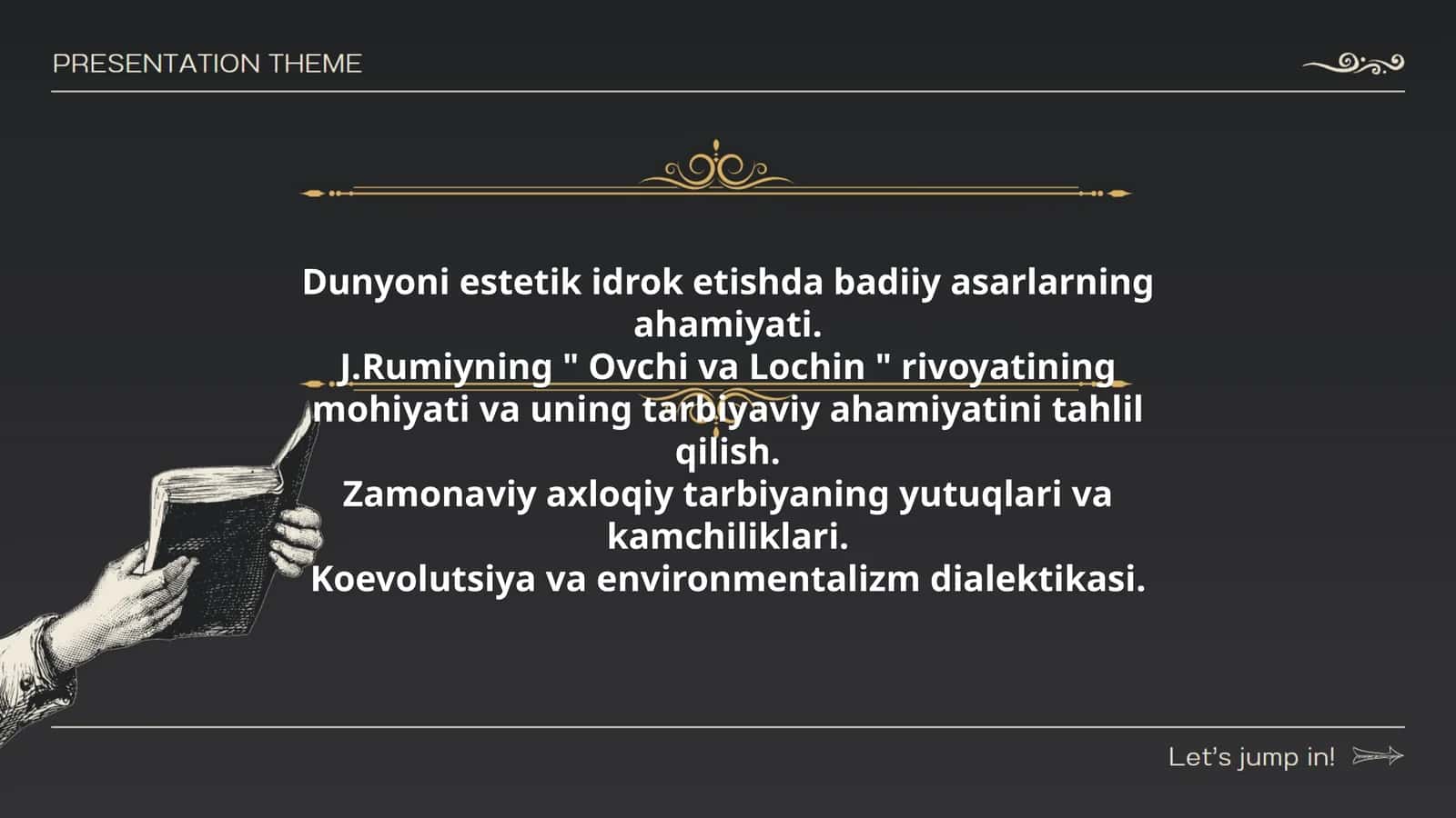J.Rumiyning " Ovchi va Lochin " rivoyati 1
