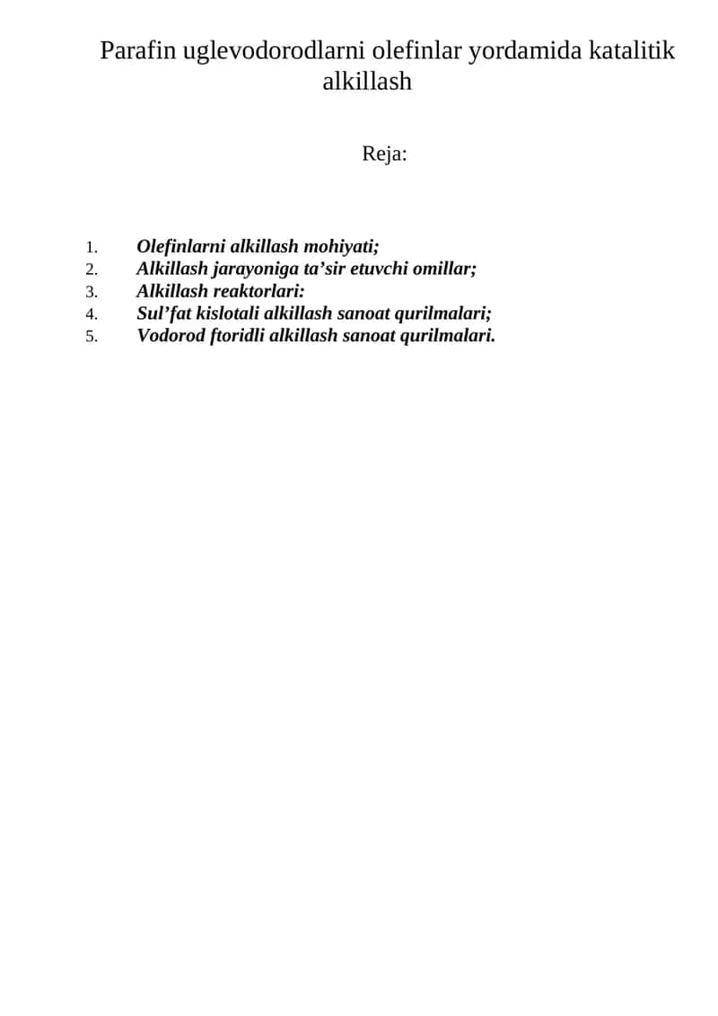 Alkillash texnologiyasi 1