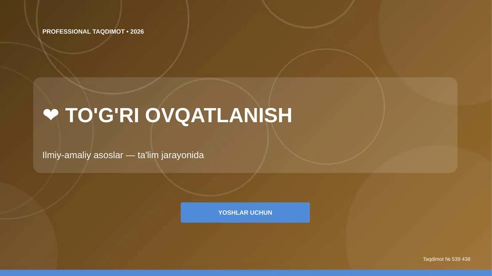 TO'G'RI OVQATLANISH 1