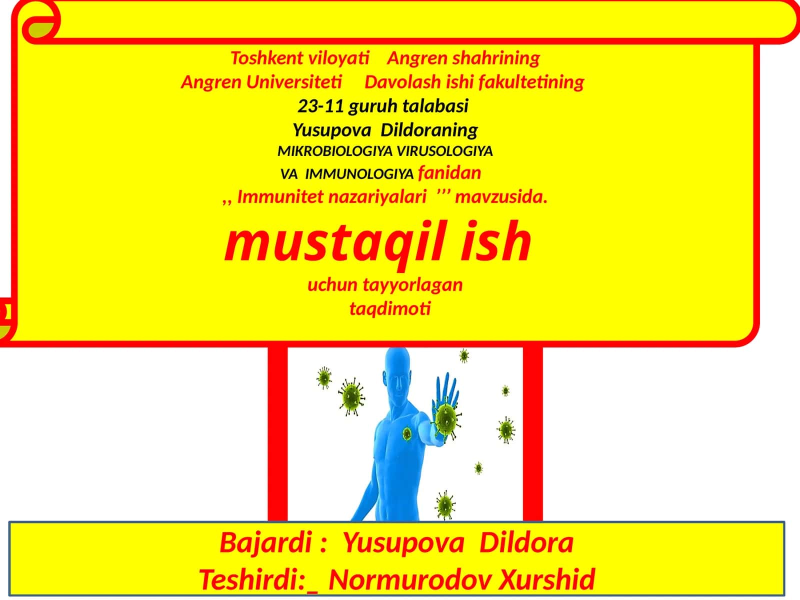 Immunitet nazariyasi 1