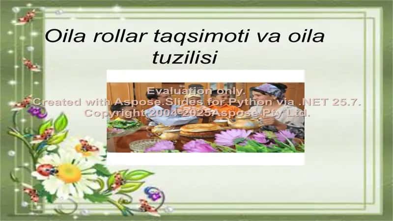 Oilada rollar tuzilishi 1