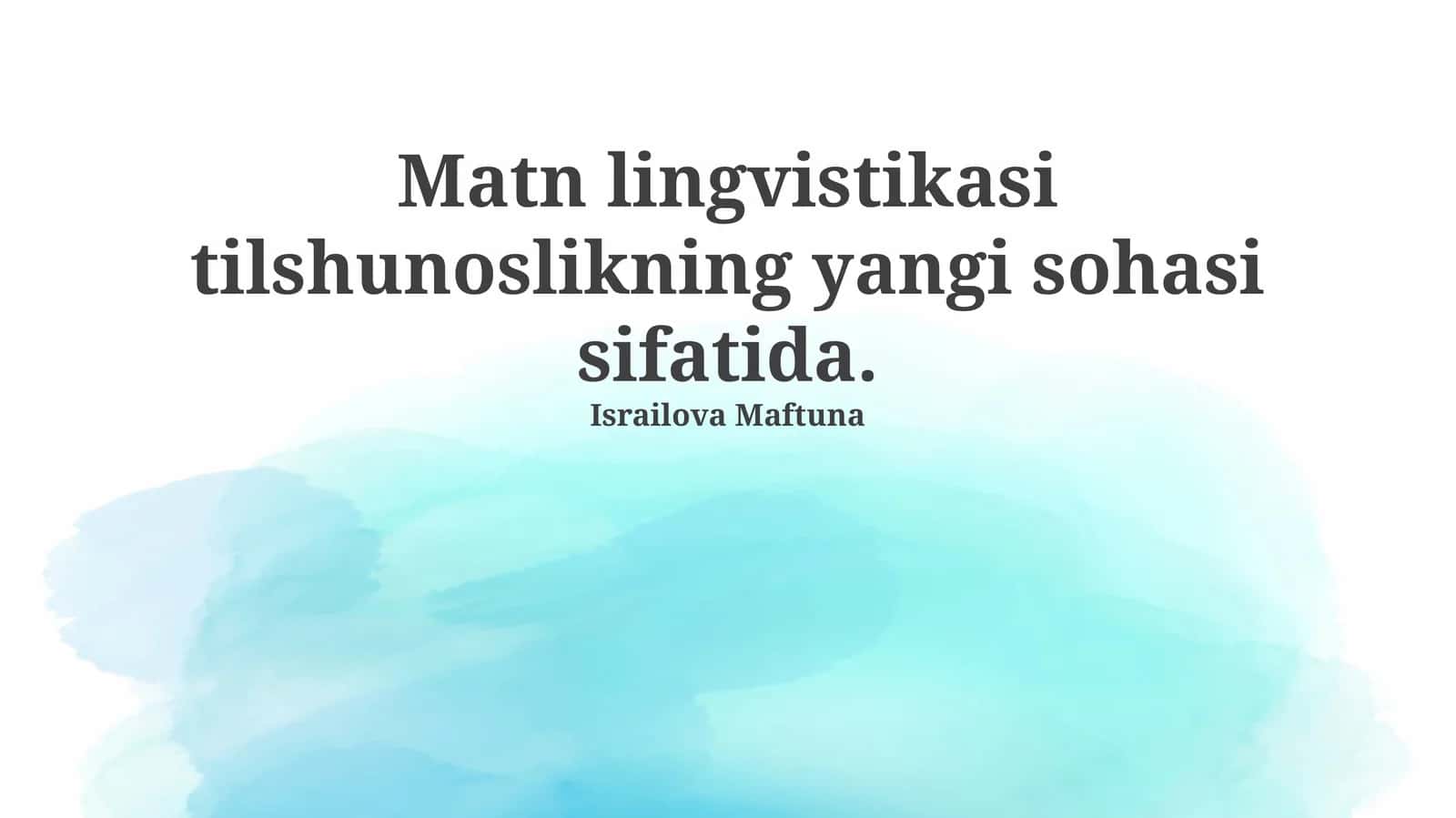 Matn Analizi Usullari 1