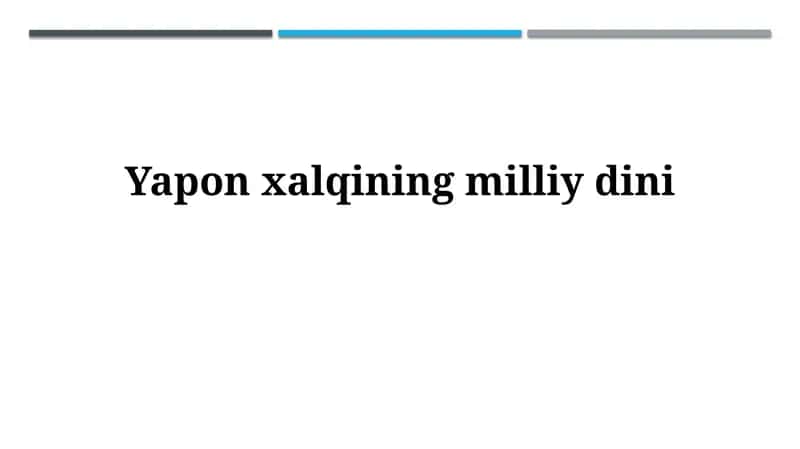 Yapon xalqining milliydini 1