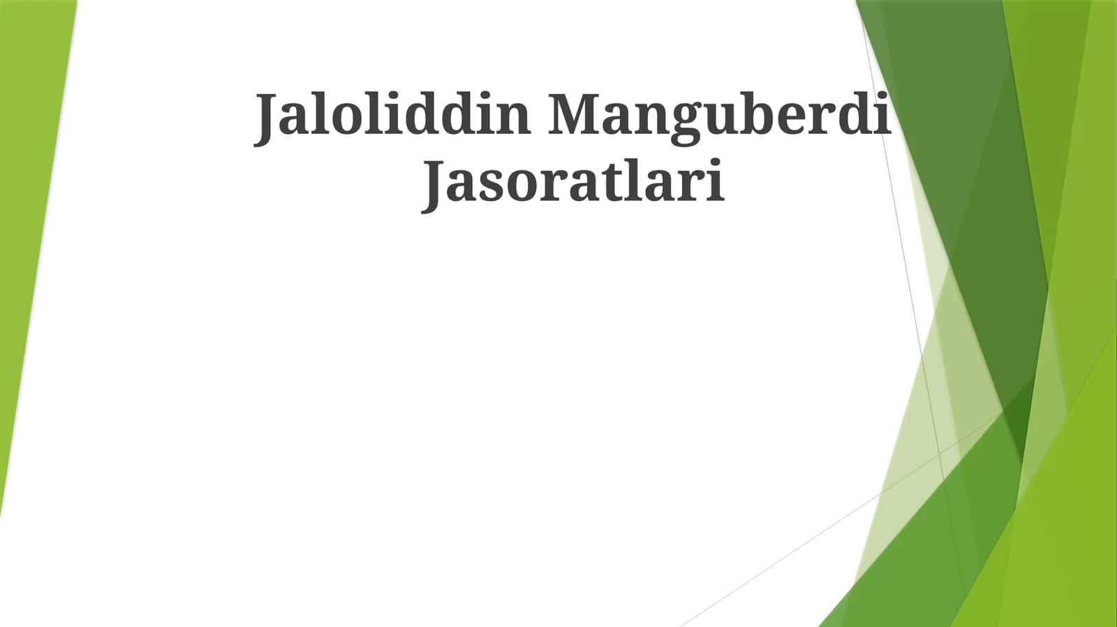 Jaloliddin Manguberdi Jasoratlari 1
