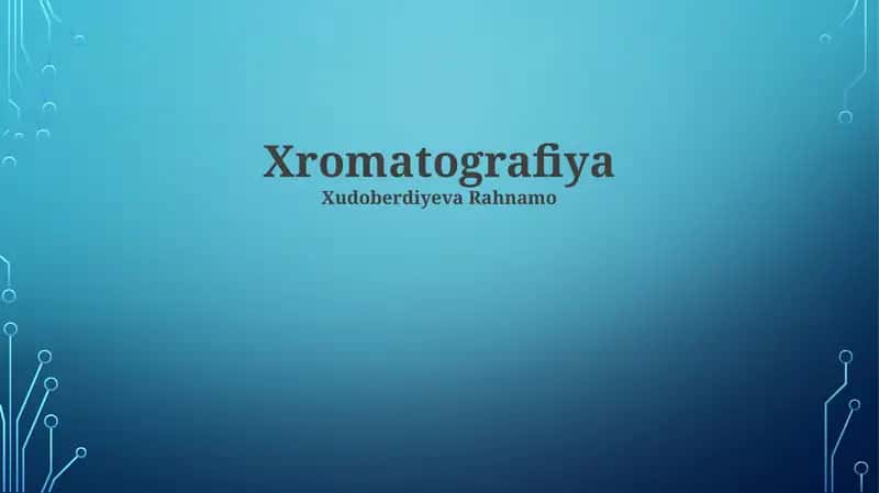 Xromatografiya 1