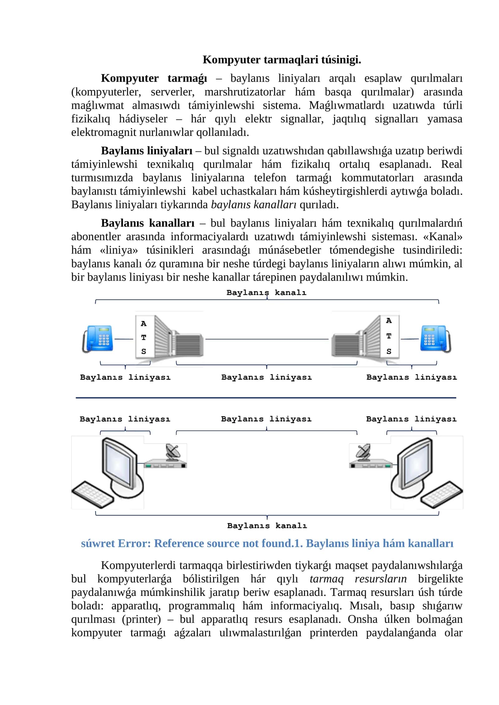Kompyuter tаrmaqlаri túsinigi 1