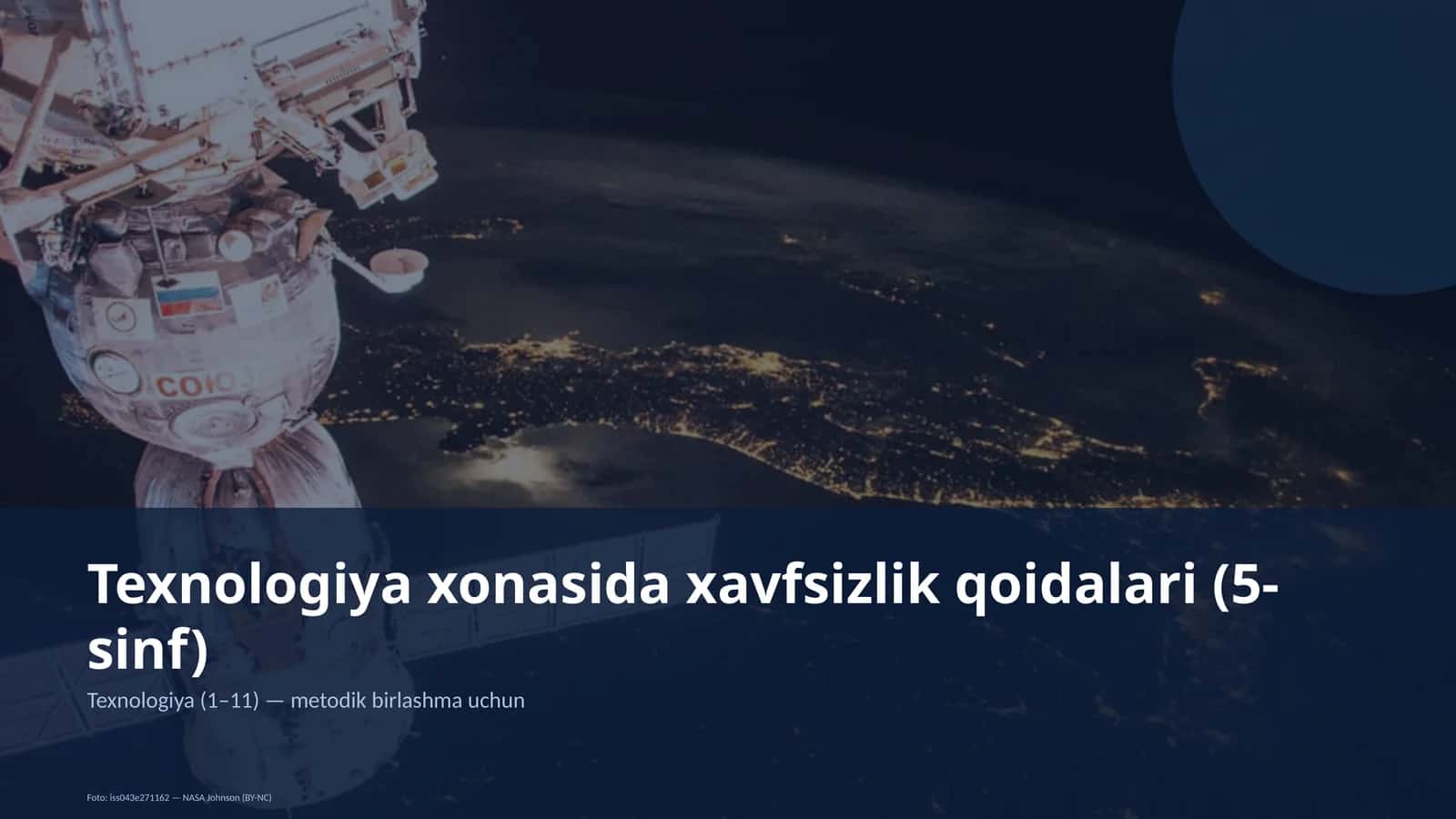 Texnologiya xonasida xavfsizlik qoidalari (5-sinf) 1