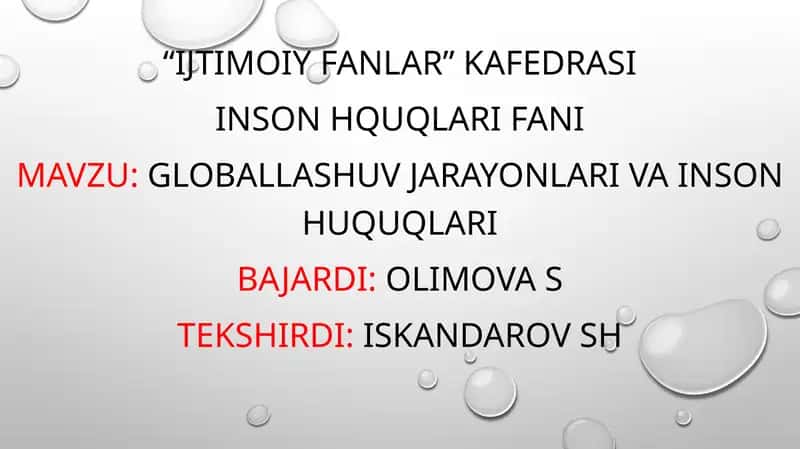 INSON HUQUQLARI FANI 1