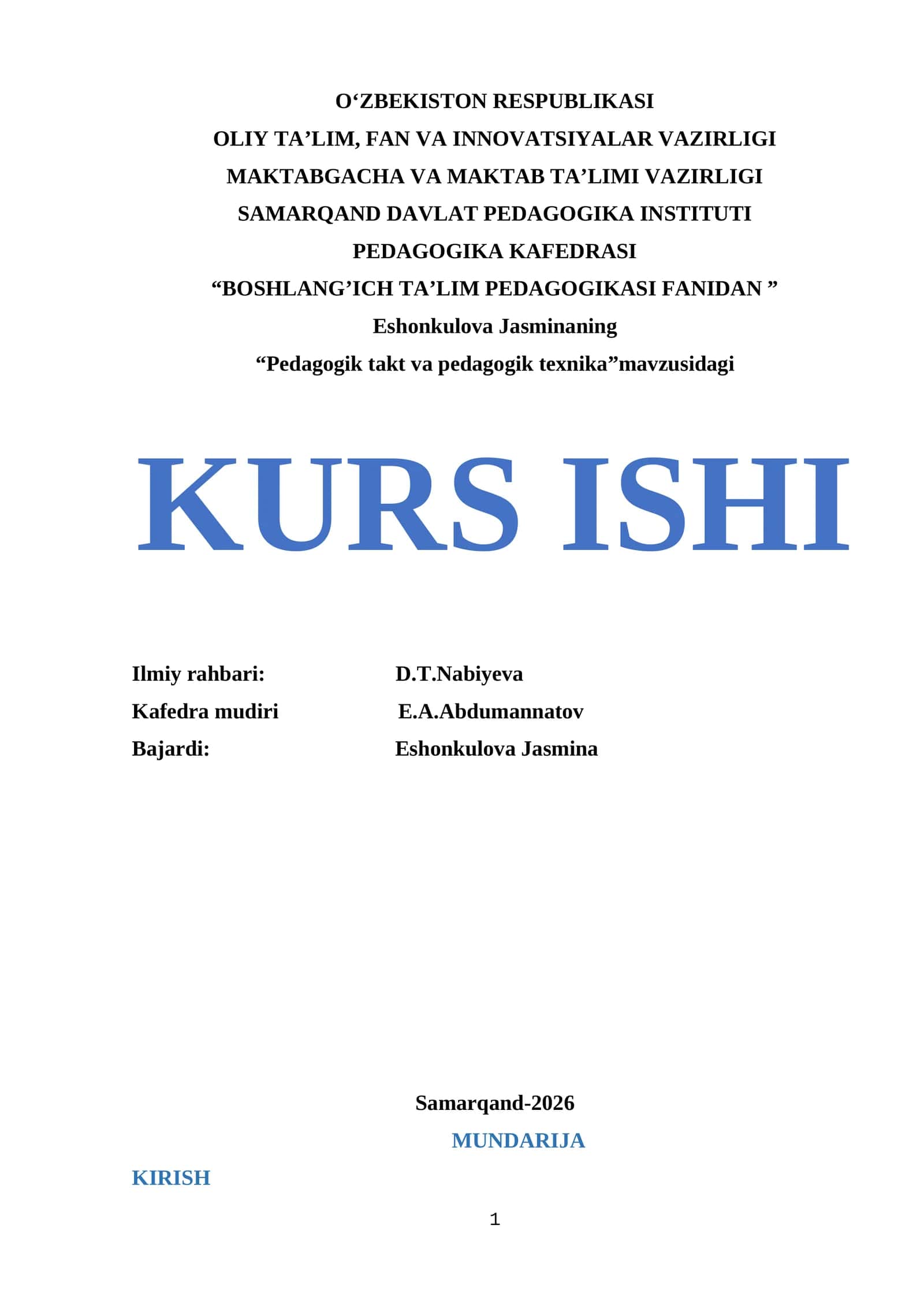 Pedagogik takt va pedagogik texnika 1