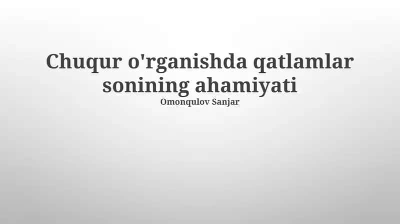 Chuqur o'rganishda qatlamlar sonining ahamiyati 1