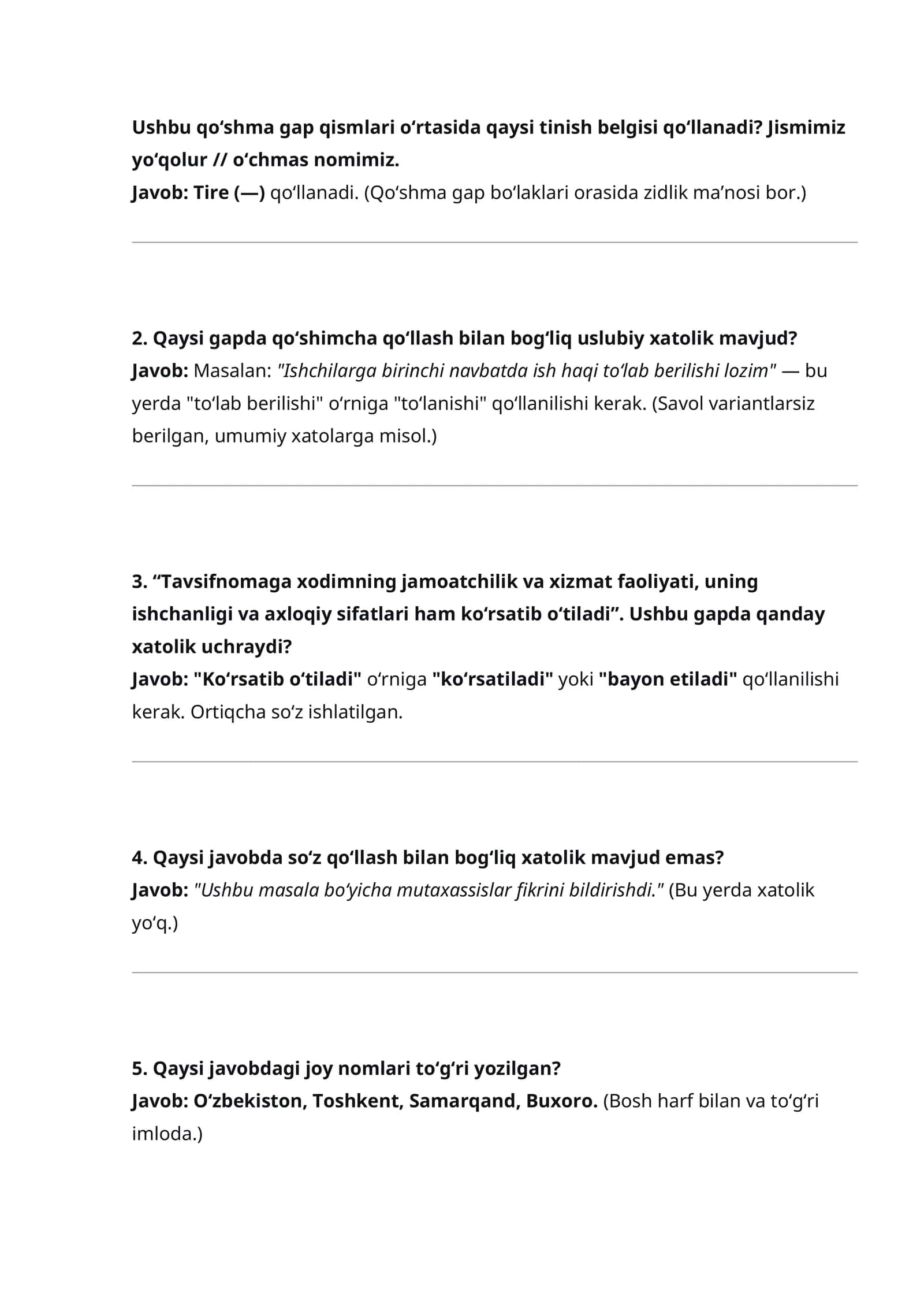 Agros test 2026 davlat tilidan tushadigan savollar javoblari bilan 1