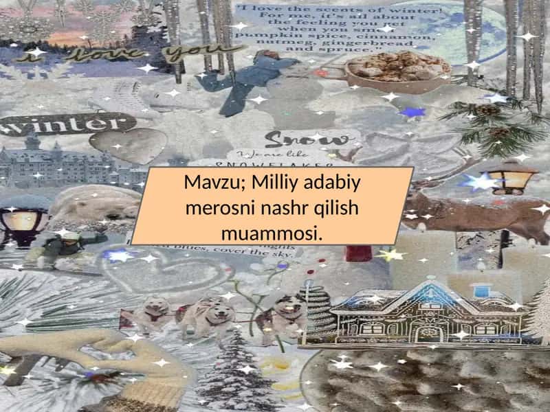 Milliy adabiy merosni nashr qilish muammosi 1