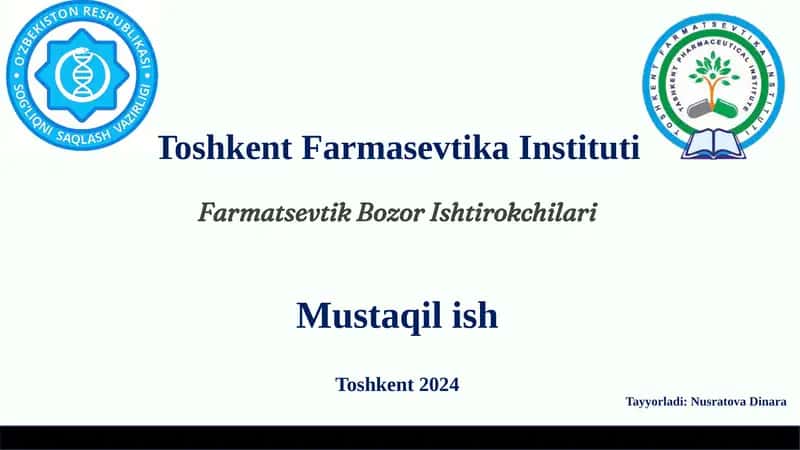 Farmatsevtik Bozor Ishtirokchilari 1