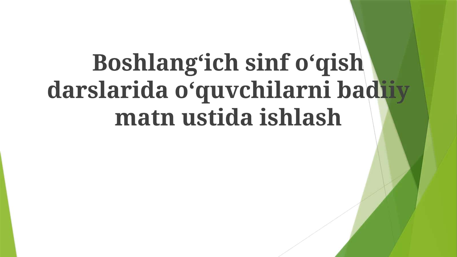 Nutq madaniyatini rivojlantirish 1