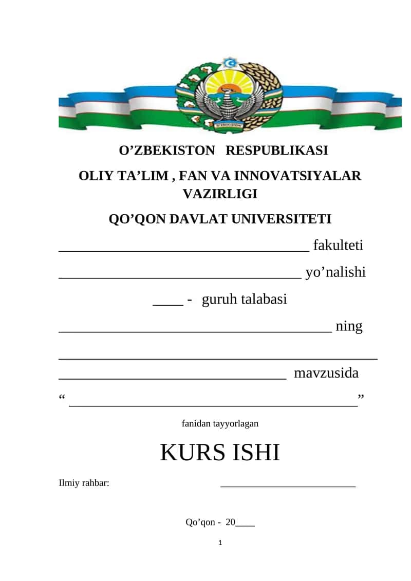 KURS ISHI 1