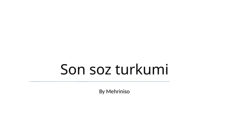 Oxirgi so'zlarning ma'nosi 1