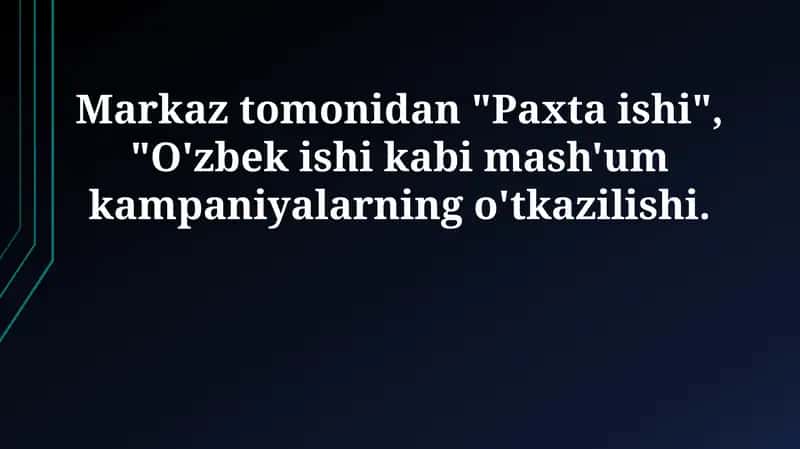 Paxta ishi va O'zbek ishi 1