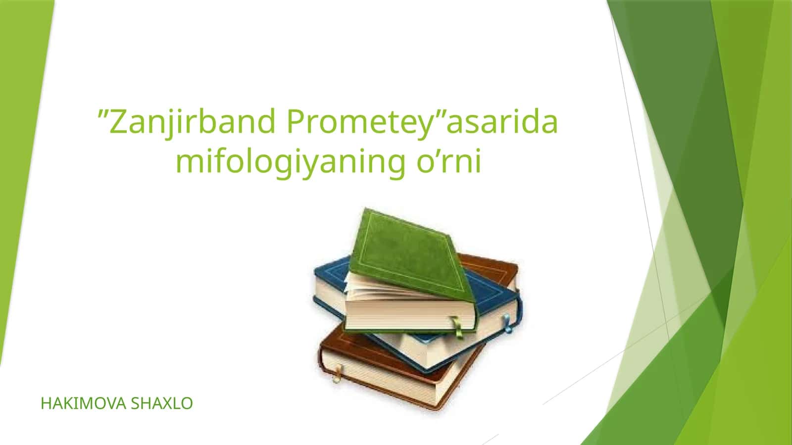 Zanjirband Prometey asarida mifologiyaning o'rni 1