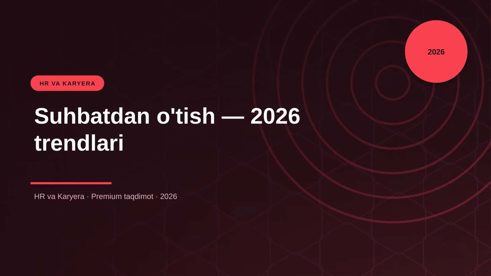 Suhbatdan o'tish — 2026 trendlari 1