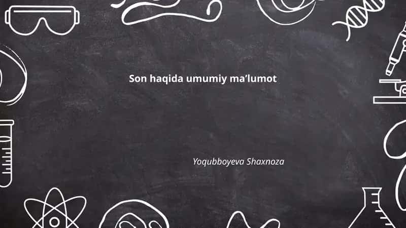 Son haqida umumiy maʼlumot 1