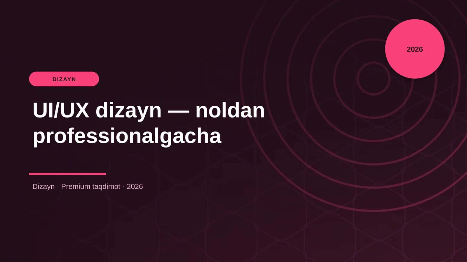 UI/UX dizayn — noldan professionalgacha 1