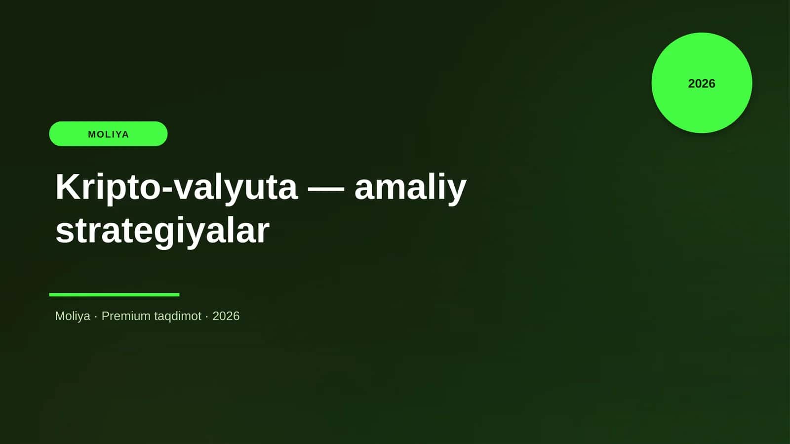 Kripto-valyuta — amaliy strategiyalar 1