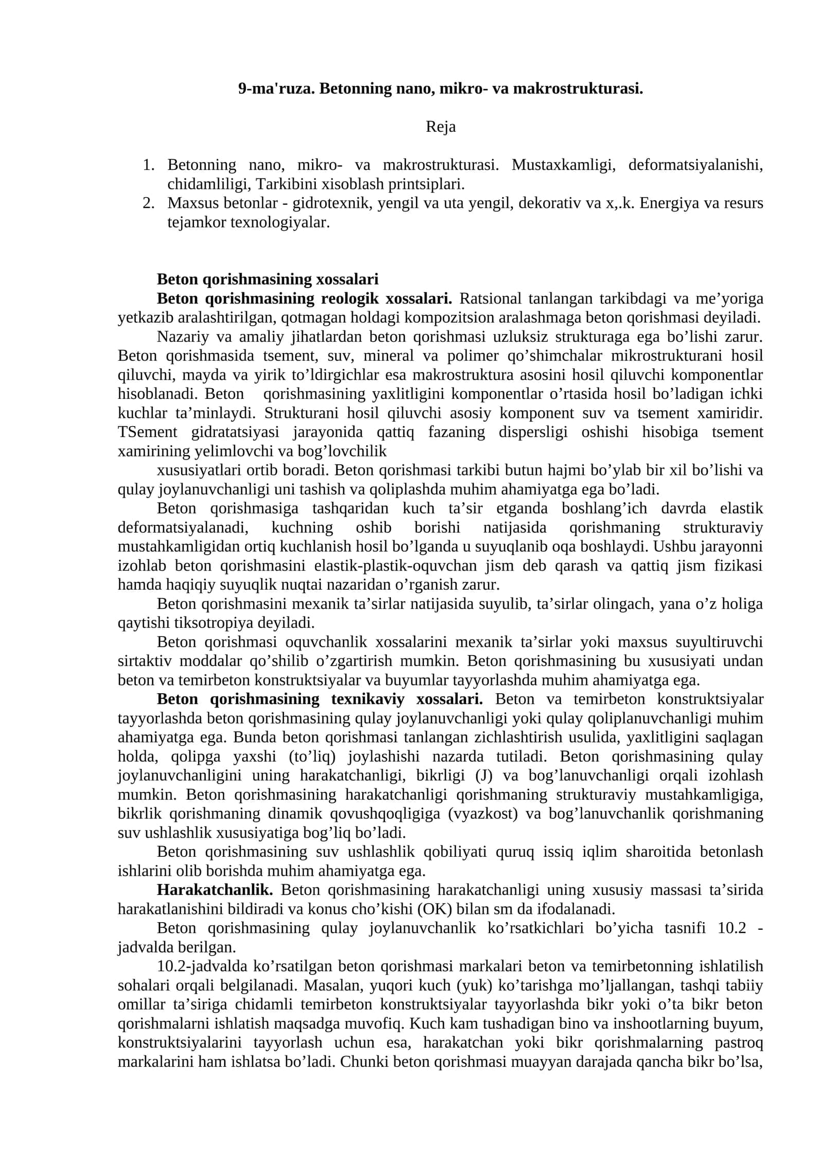 Betonning nano, mikro- va makrostrukturasi 1