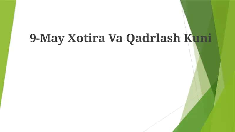 9-May Xotira VaQadrlashKuni 1