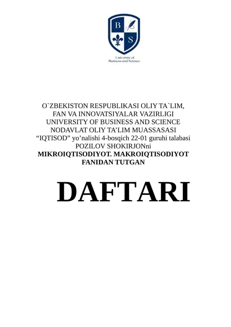 Makroiqtisodiyot 1